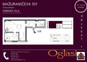 G1 - 37.5 m2 - JEDNOIPOSOBAN STAN U IZGRADNJI! MAŽURANIĆEVA 101 - PETROVARADIN, NOVI SAD!